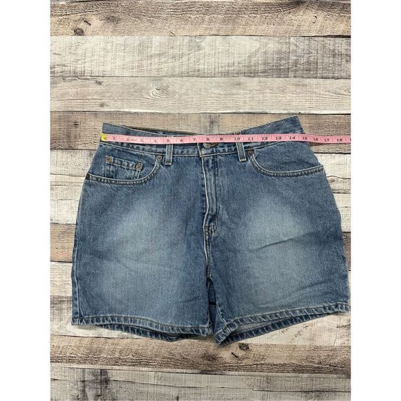 Vintage y2k Levi’s Blank Tab Summer Casual Denim Jean Shorts Size 10 Misses - Picture 3 of 8